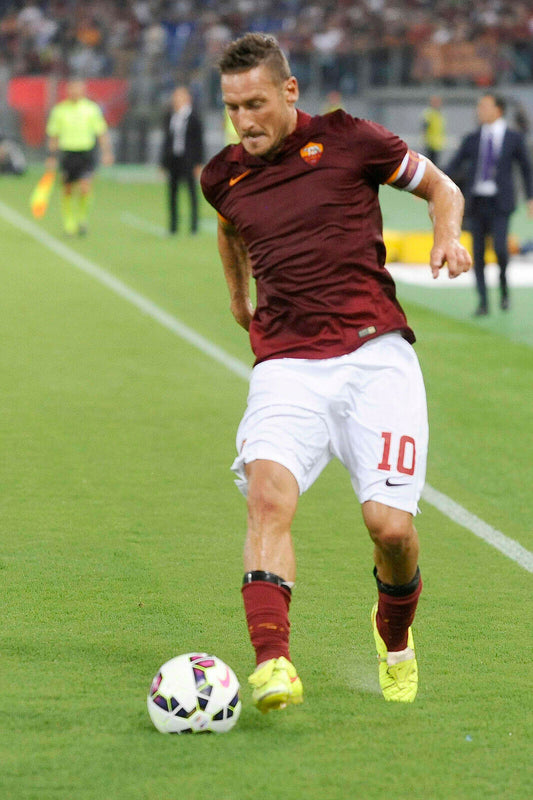 pantaloncini calcio vintage AS Roma shorts Nike 2014 2015 TOTTI *NUOVI* S