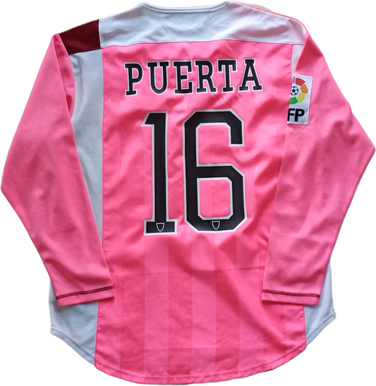 maglia calcio vintage Camiseta Sevilla Puerta LFP 2007 2008 away