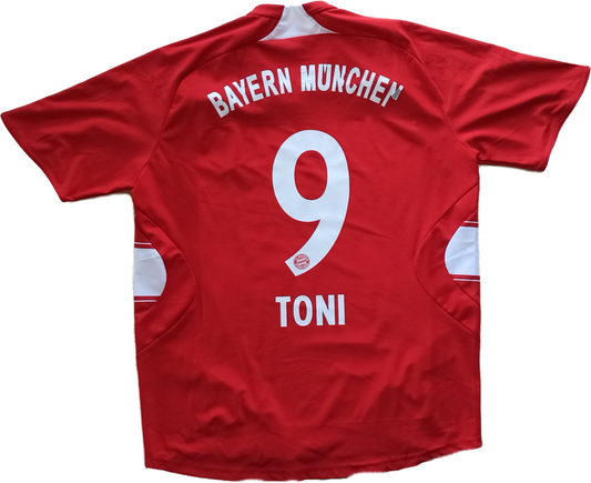 maglia Toni calcio Bayern Monaco vintage adidas 2006 2007 Munich Home Shirt