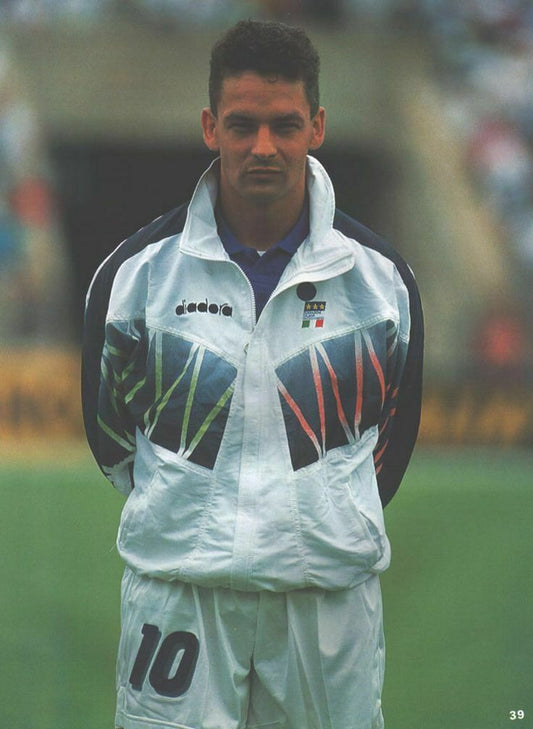 tuta giacca Italia 1994 World Cup felpa Diadora Baggio IP tracksuit track top L