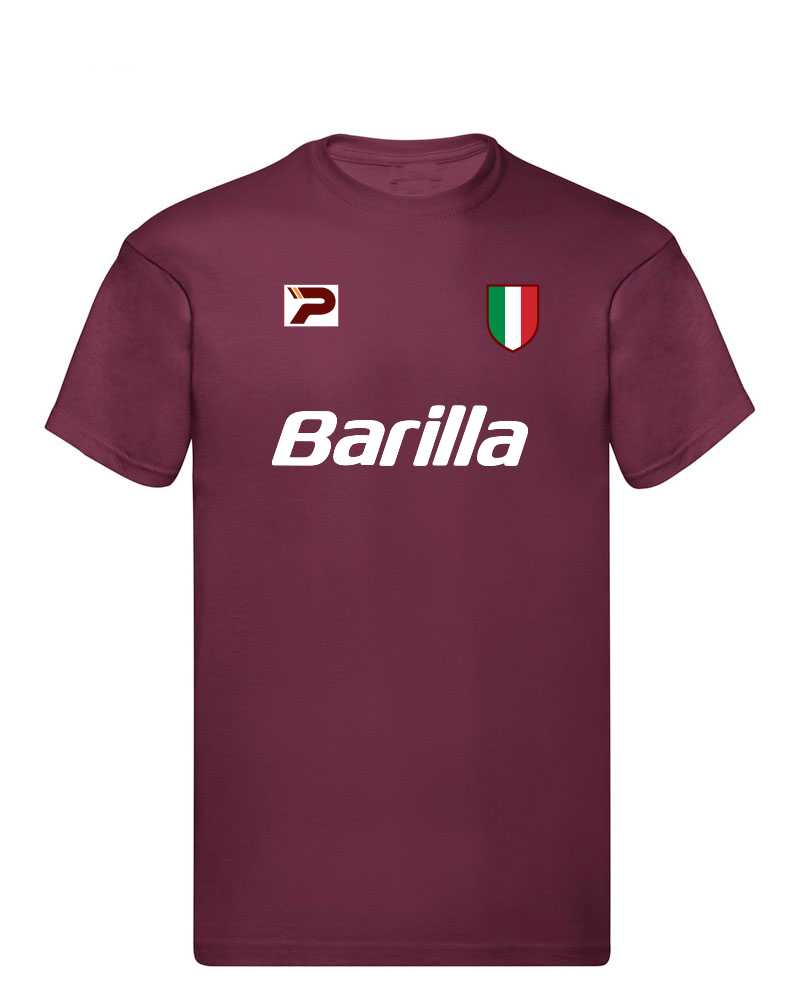 maglia roma vintage barilla anni 80 cotone stadio 1983-84 remake unofficial