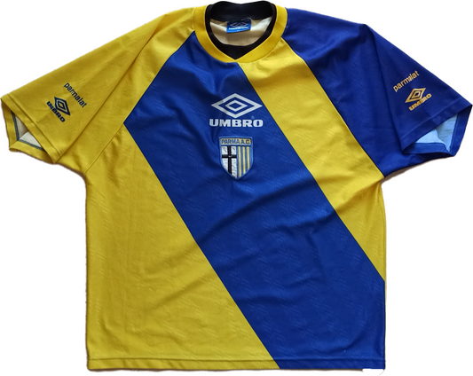 maglia calcio vintage AC Parma training Umbro parmalat Zola XL allenamento shirt