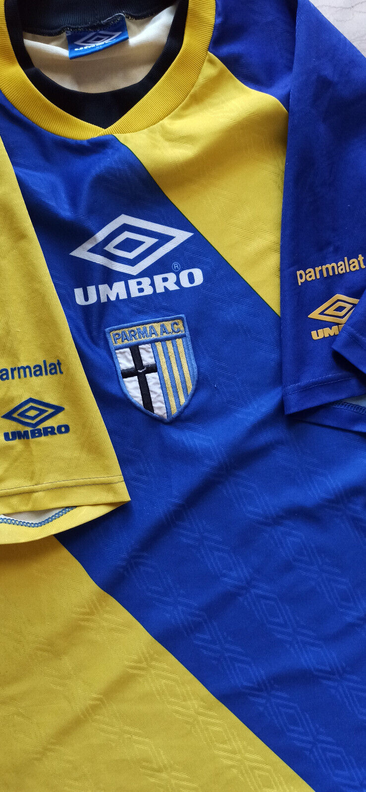 maglia calcio vintage AC Parma training Umbro parmalat Zola XL allenam