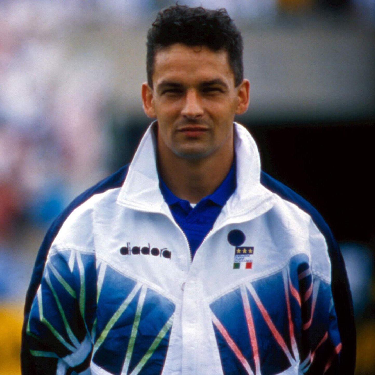 maglia calcio vintage Italy 1994 Roberto Baggio tracktop swatshirt Diadora