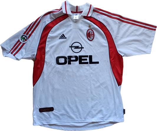 maglia calcio vintage AC Milan Maldini Opel 2000 2001 Away shirt jersey