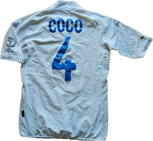 maglia calcio match worn Italia COCO World Cup 2002 Japan mondiali indossata