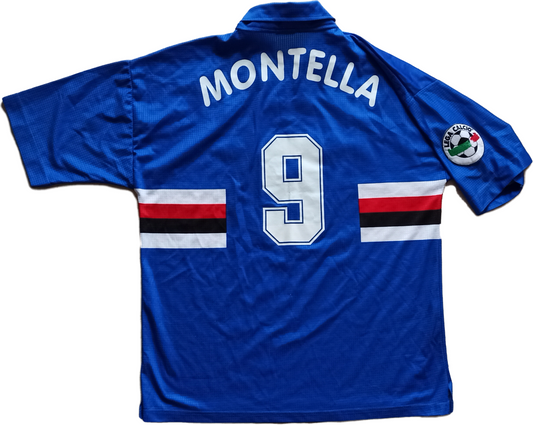 maglia match worn calcio Sampdoria Montella 1997-98 Daewoo ASICS Home shirt