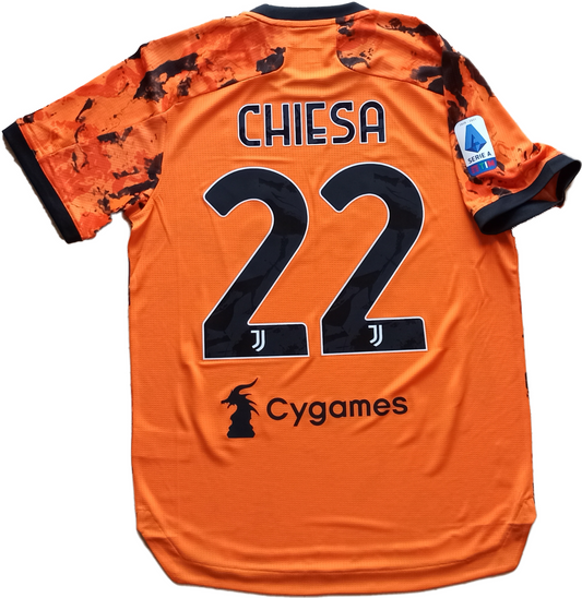 maglia match worn Juventus Chiesa #22 indossata 2020 2021 Adidas taglia 6 third