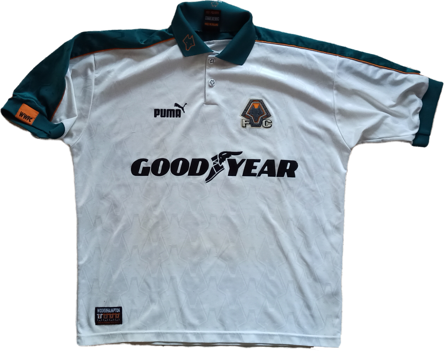 Vintage football shirt Wolverhampton Wolves Goodyear 1998-99 PUMA premier