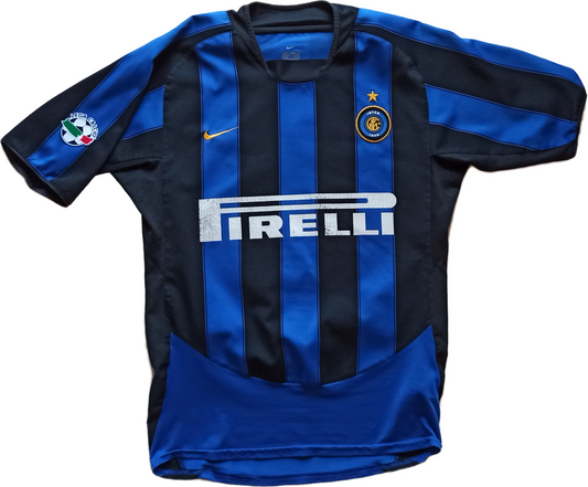 Maglia calcio vintage Inter Adriano Pirelli Nike 2003 2004 Serie A shirt jersey