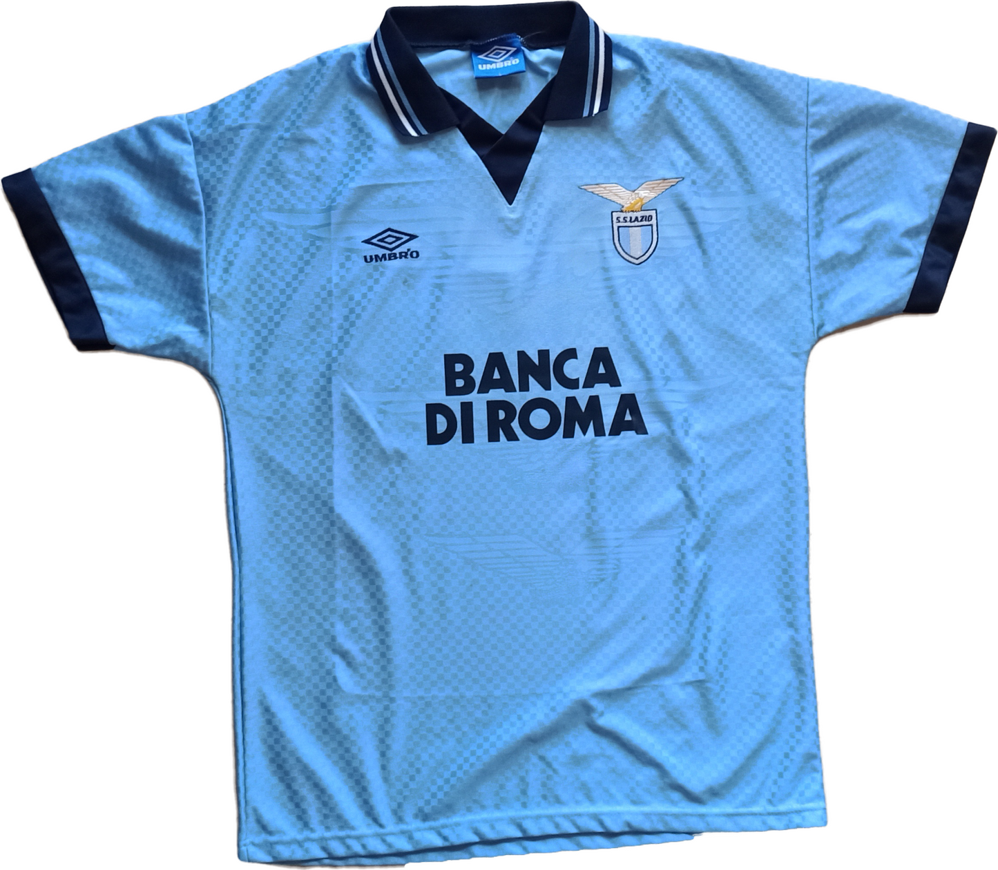 maglia calcio vintage SS Lazio Umbro Winter 1995 1996 Banca shirt camiseta worn