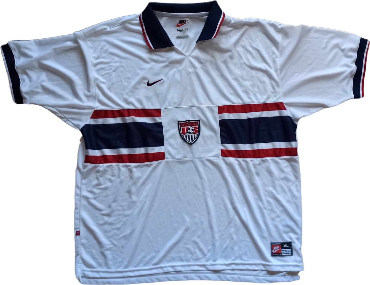 maglia calcio vintage USA Lalas Nike Dri Fit 1998 1999 US States Nike football