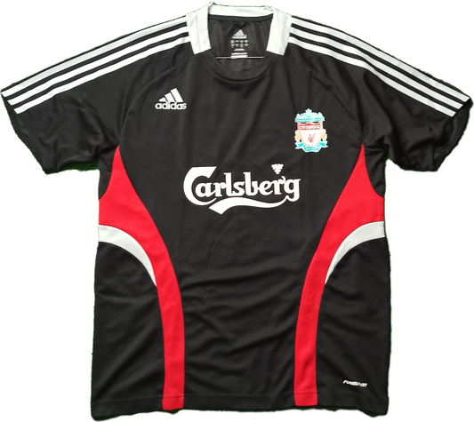 match worn Liverpool Adidas FORMOTION training shirt Carlsberg 2005 prematch