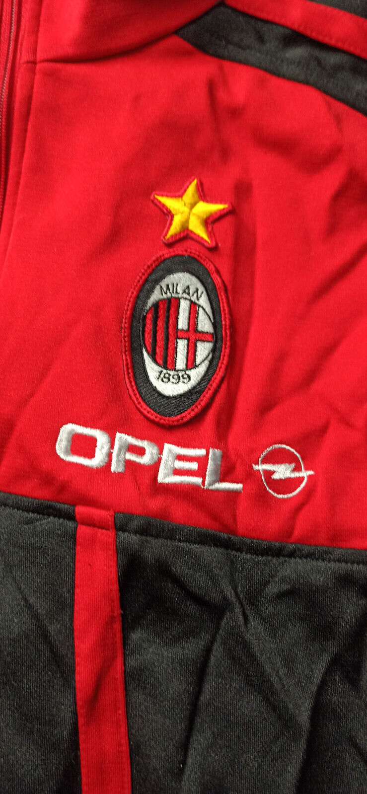 maglia calcio tracktop felpa AC Milan Lotto Roberto Baggio Opel 1997 1 –  greensportvintage