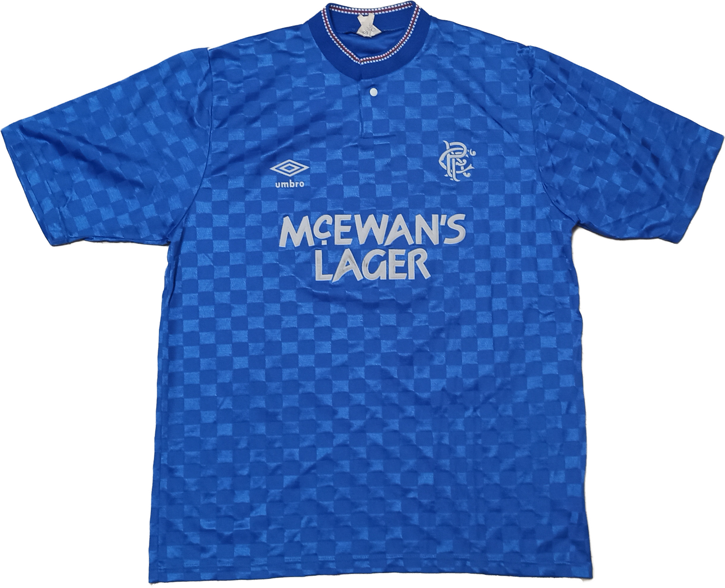 maglia calcio vintage Rangers football shirt McCoist 1988 Umbro