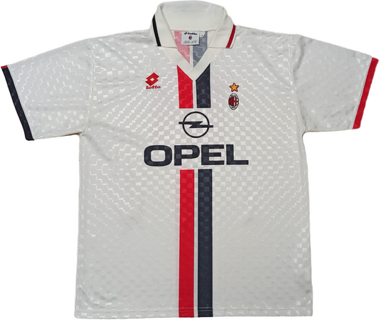 maglia calcio vintage AC Milan UEFA Cup 1995 1996 Roberto Baggio Opel XL player