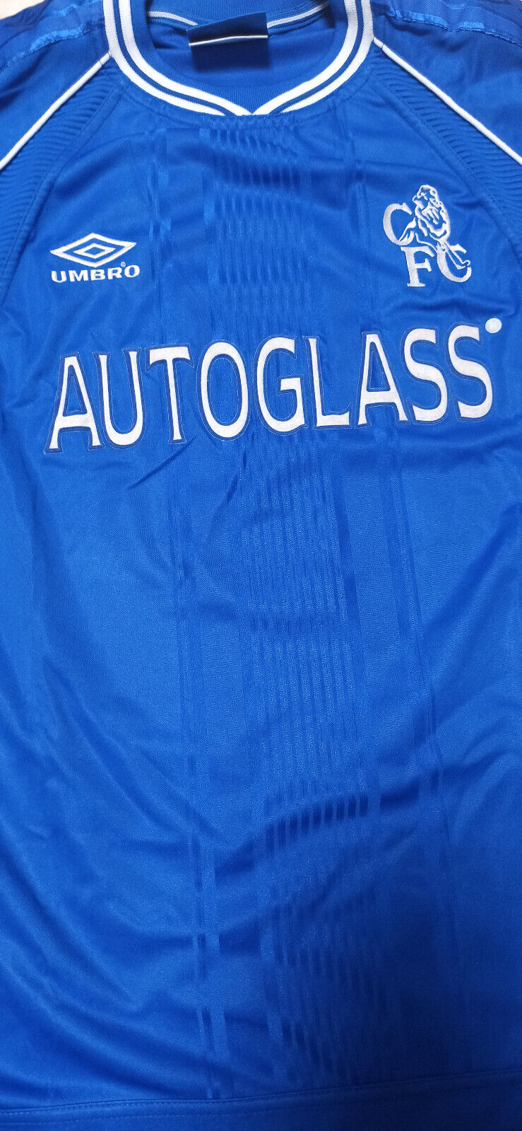 maglia calcio Vialli Chelsea Umbro vintage 1999 2000 Autoglass Home UEFA shirt