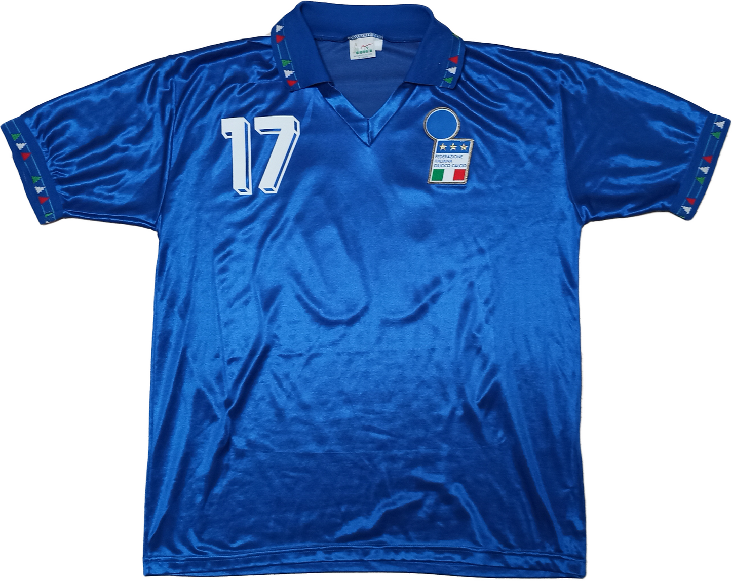 maglia calcio vintage Match Worn Italy Roberto Baggio VIALLI US CUP 1992 Diadora