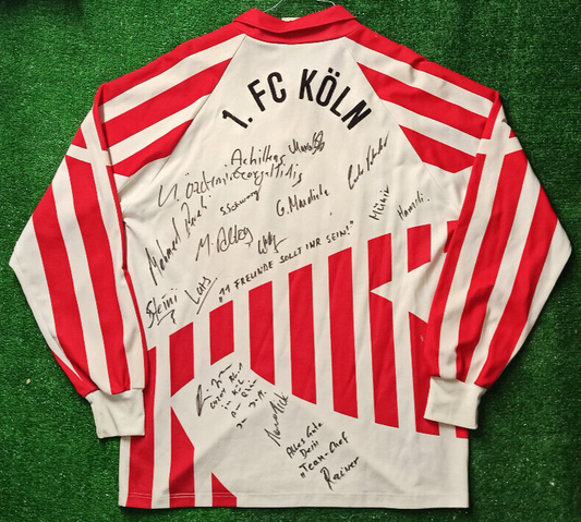 maglia calcio vintage FC Koln Colonia signed autographed PUMA Ford Jersey