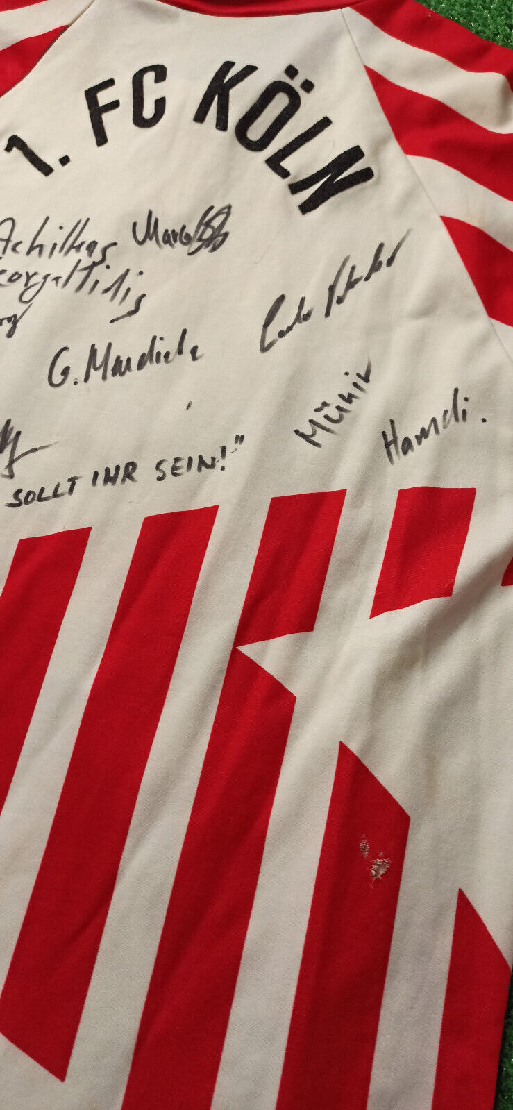 maglia calcio vintage FC Koln Colonia signed autographed PUMA Ford Jersey