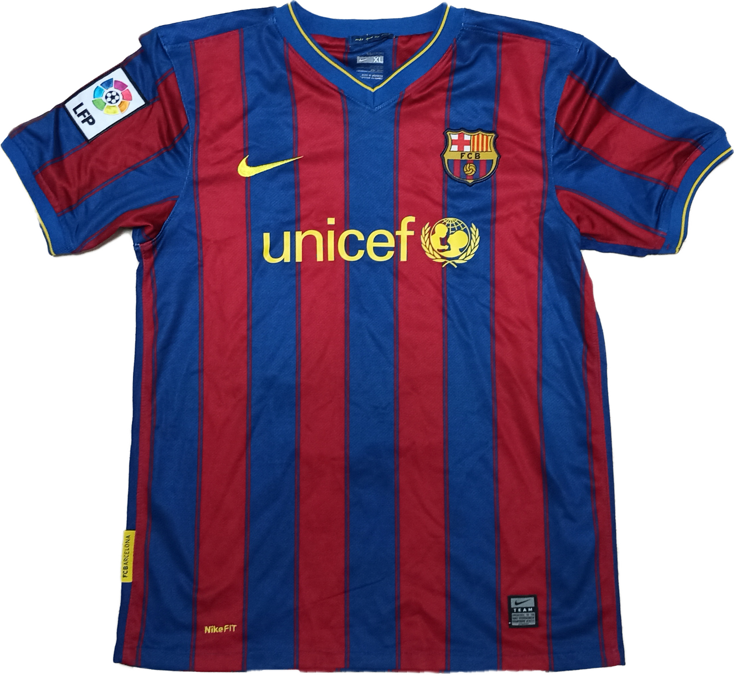 maglia calcio Leo Messi Barcelona 2009 2010 Small Unicef Barca Nike