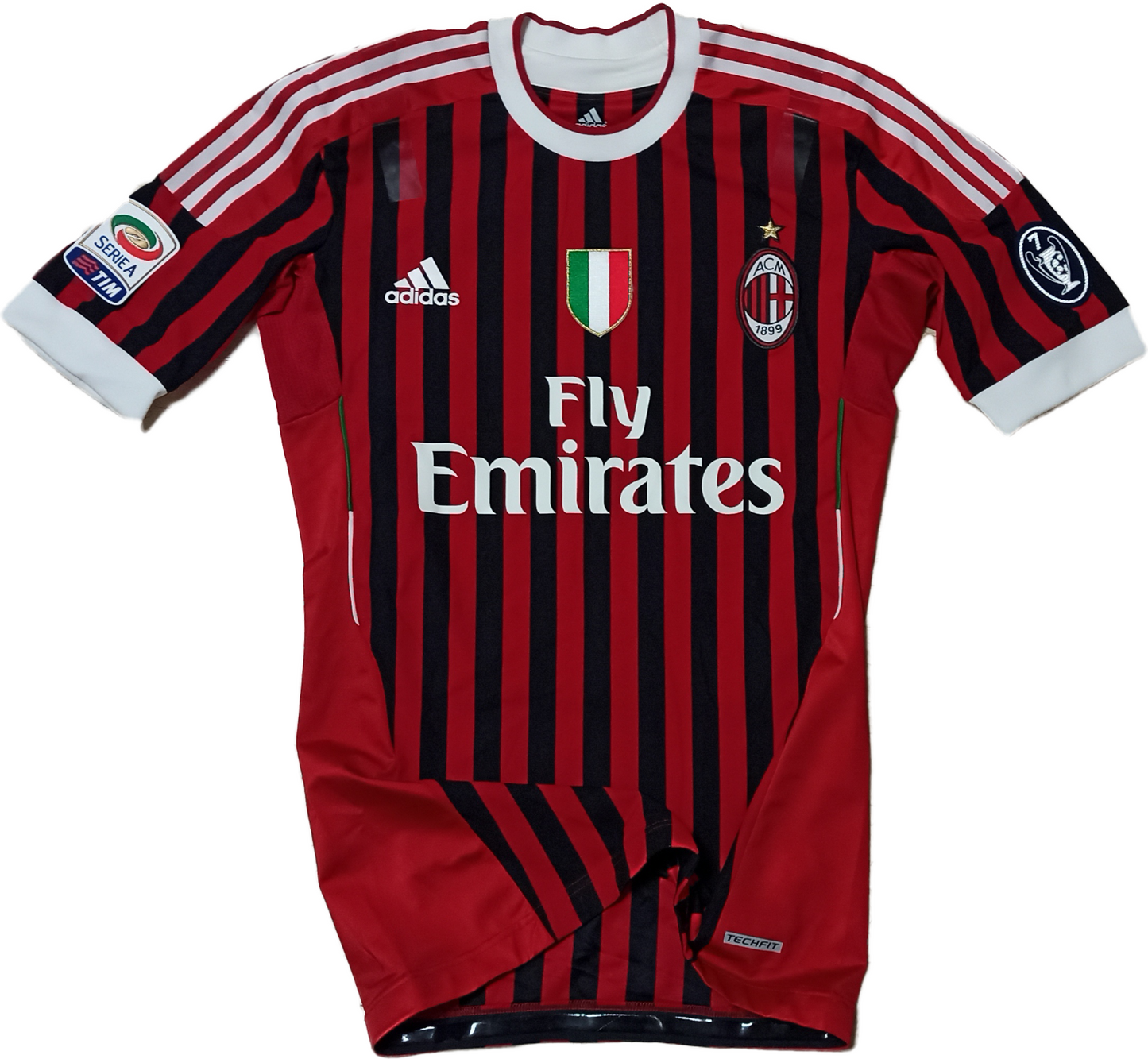 maglia calcio vintage gara AC Milan SEEDORF TECHFIT Adidas Fly Emirates 2011-12