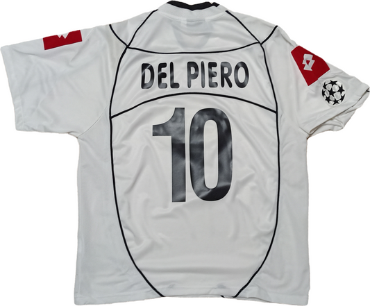 maglia juventus match worn vintage DEL PIERO Champions League 2002-03 TAMOIL