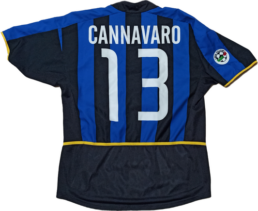 maglia calcio Inter vintage CANNAVARO Pirelli 2002 2003 ORIGINALE jersey shirt