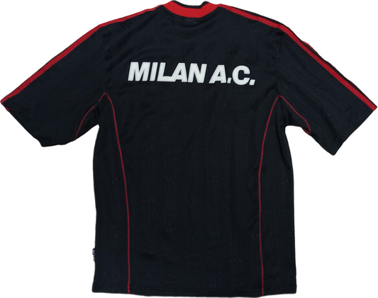 maglia calcio vintage AC Milan training adidas 1999 OPEL shirt S/M