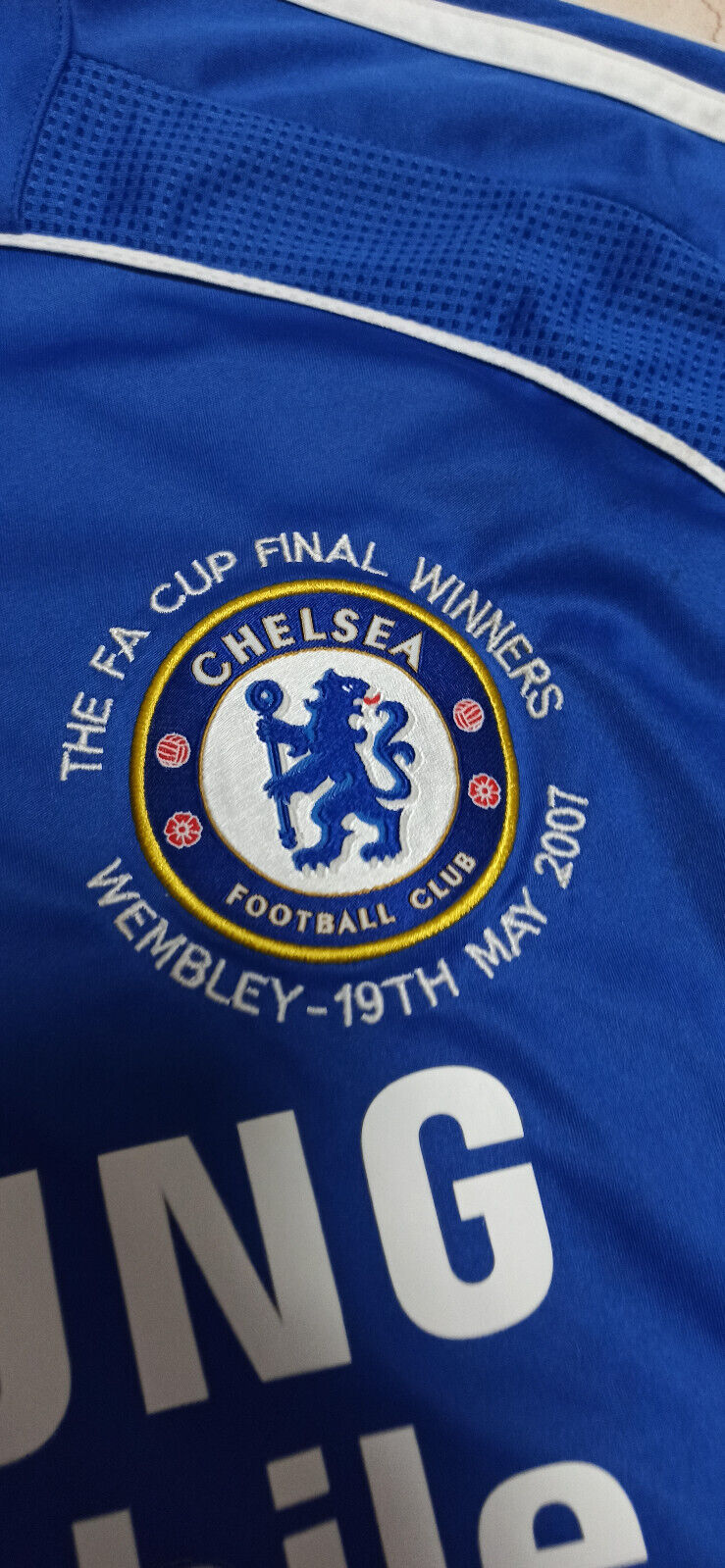 Maglia calcio vintage Chelsea Terry FINAL FA CUP shirt Adidas Samsung 2007