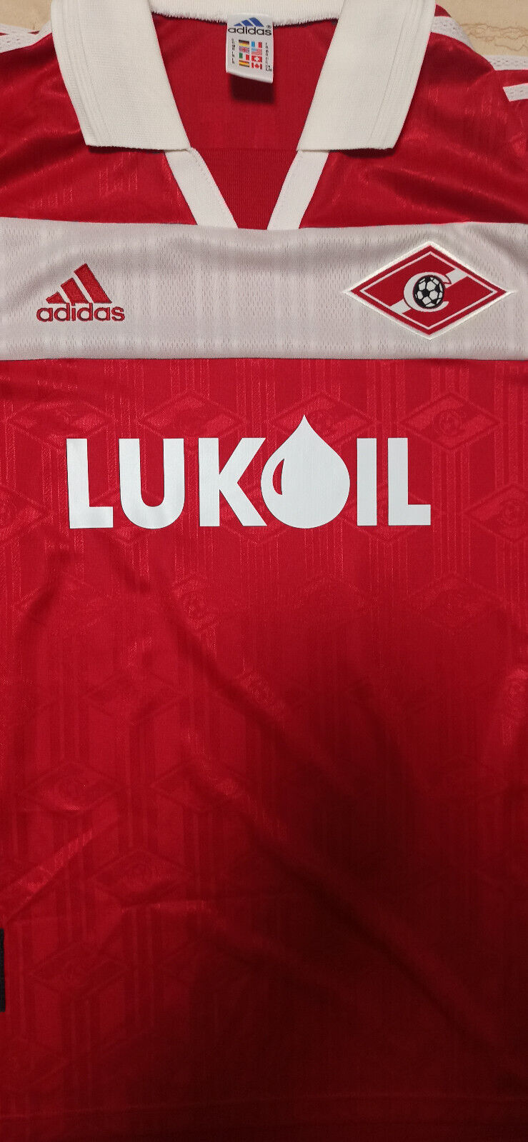 maglia match worn football shirt SPARTAK MOSCOW 2000-01 Bulatov Lukoil Adidas