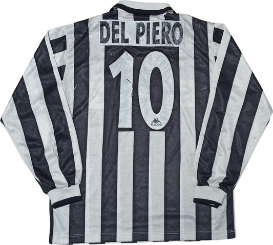 maglia calcio vintage DEL PIERO juventus Home 1995-96 L danone Kappa jersey