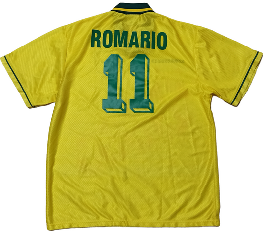 vintage brasil ROMARIO issued brazil USA 94 mondiali 1994 jersey shirt barca cbf