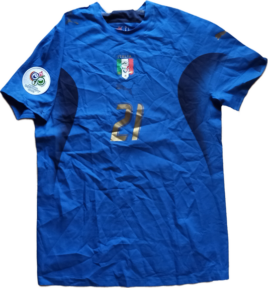 maglia match worn Italia 2006 PIRLO Puma World Cup Mondiali home