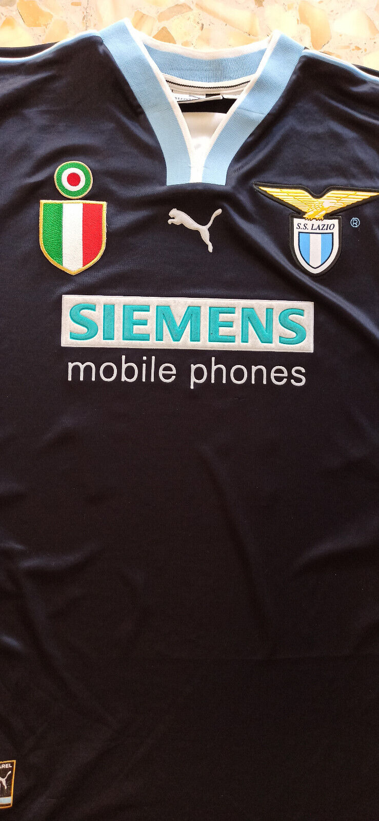 maglia calcio Lazio Mihajlovic vintage home shirt Siemens Mobile 2000-2001