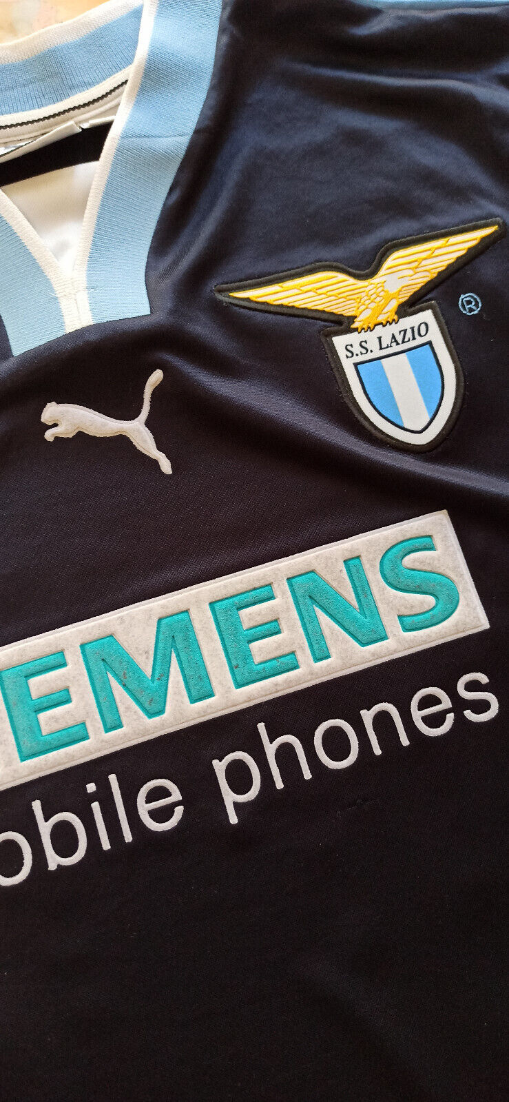 maglia calcio Lazio Mihajlovic vintage home shirt Siemens Mobile 2000-2001