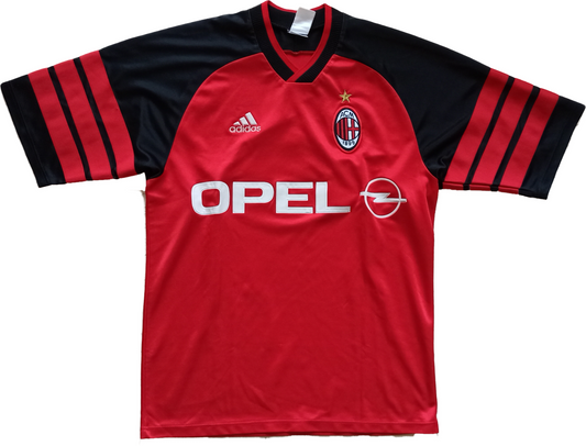 maglia calcio vintage AC Milan training adidas 1999 2000 MALDINI OPEL shirt L