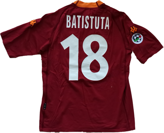 maglia calcio vintage Roma Batistuta scudetto 2000 2001 Kappa Ina Assitalia L