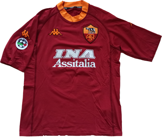 maglia calcio vintage Roma Batistuta scudetto 2000 2001 Kappa Ina Assitalia L