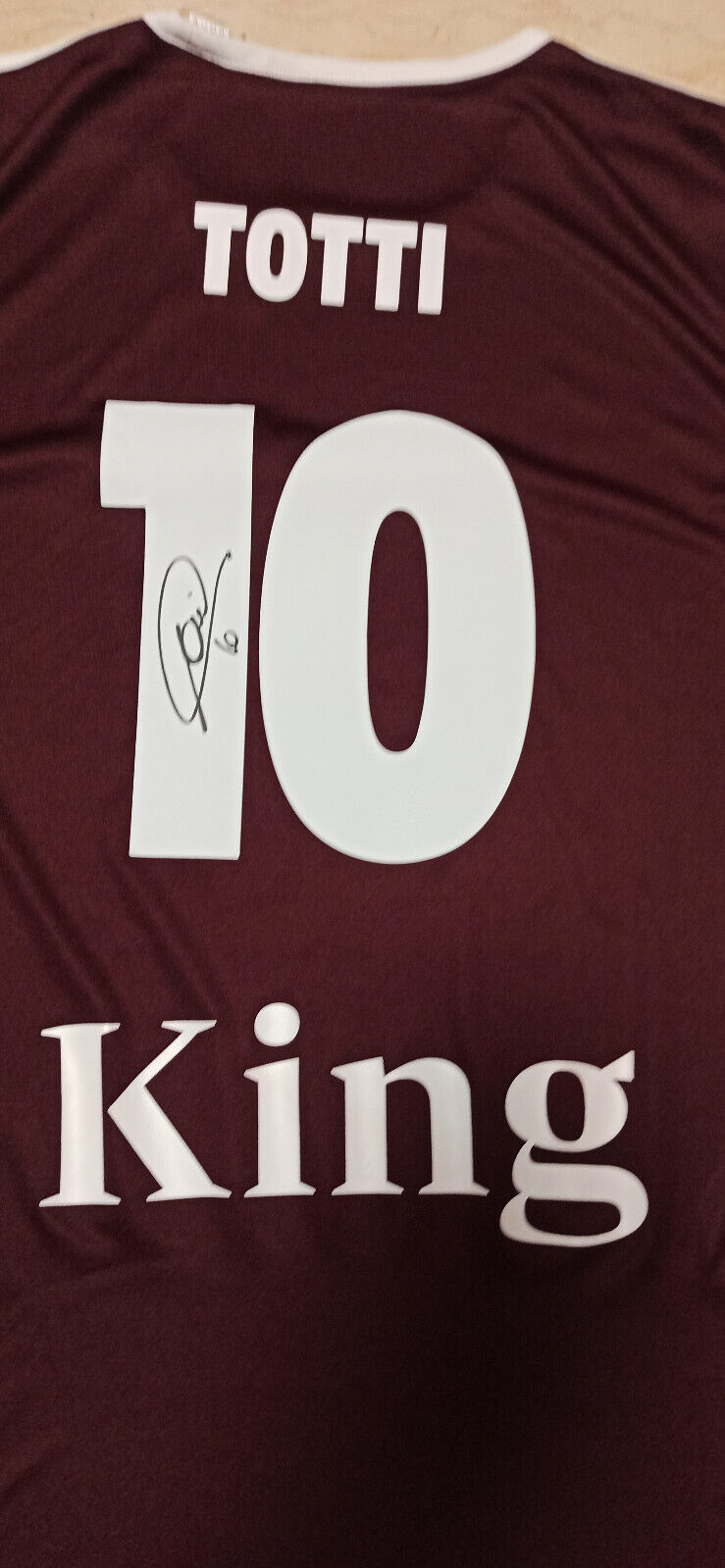 maglia calcioTotti signed autograph King gillette adidas Aeroready