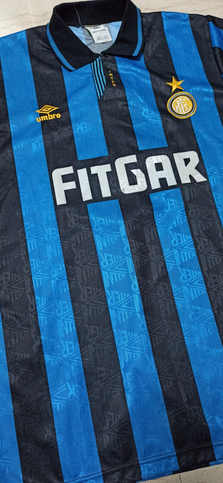 maglia calcio match worn vintage inter 1991-92 friendly Umbro Fitgar PRE-SEASON