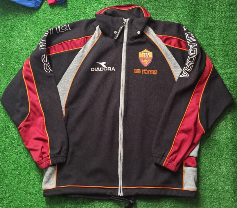 maglia calcio giacca tracktop TOTTI AS ROMA worn Diadora Ina assitalia 1998-99 M