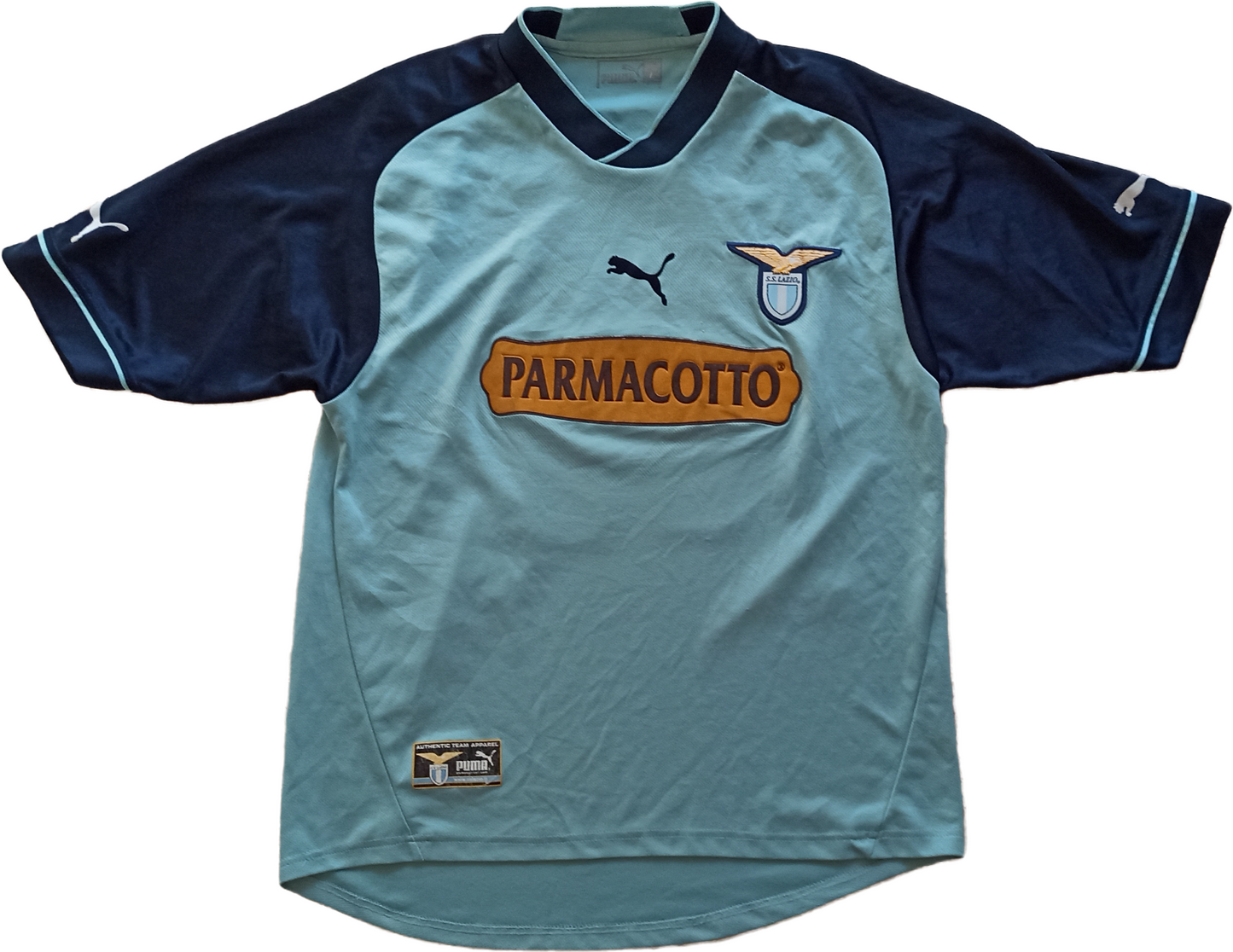 maglia Mihajlovic calcio vintage Lazio Puma 2003 2004 PARMACOTTO UEFA CUP