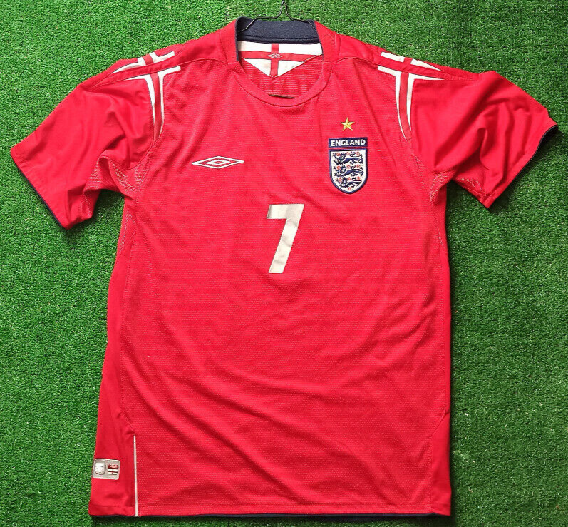 maglia calcio vintage shirt England Beckham Umbro 2004 UMBRO XL