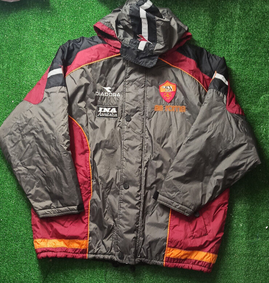 maglia calcio Roma Track top scudetto 1999 2000 Diadora Jacket coat bench player