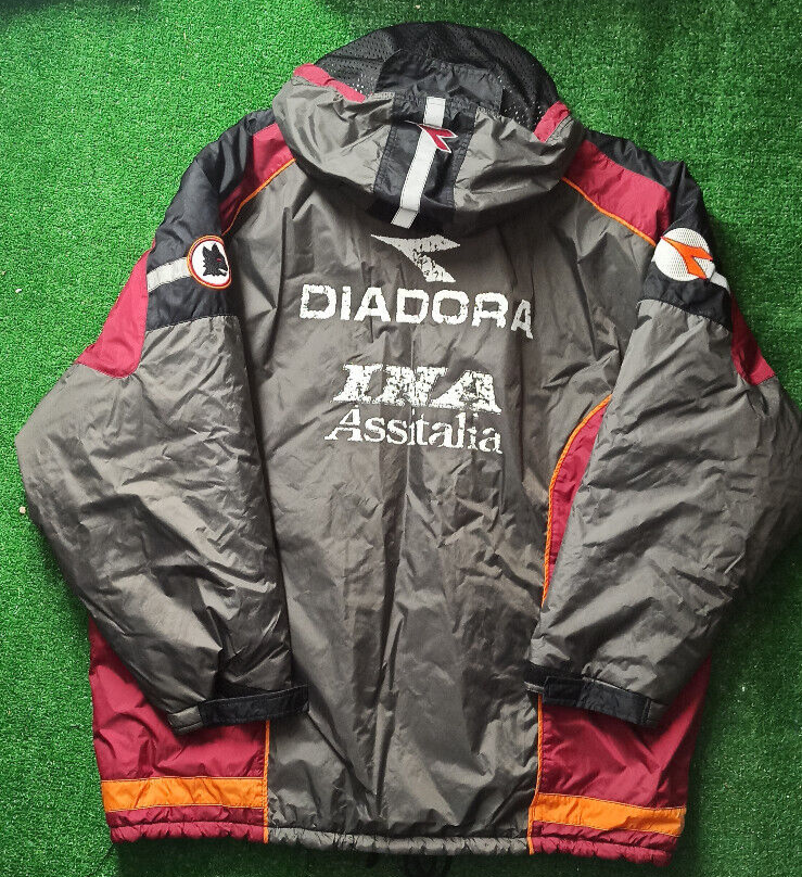 maglia calcio Roma Track top scudetto 1999 2000 Diadora Jacket coat bench player