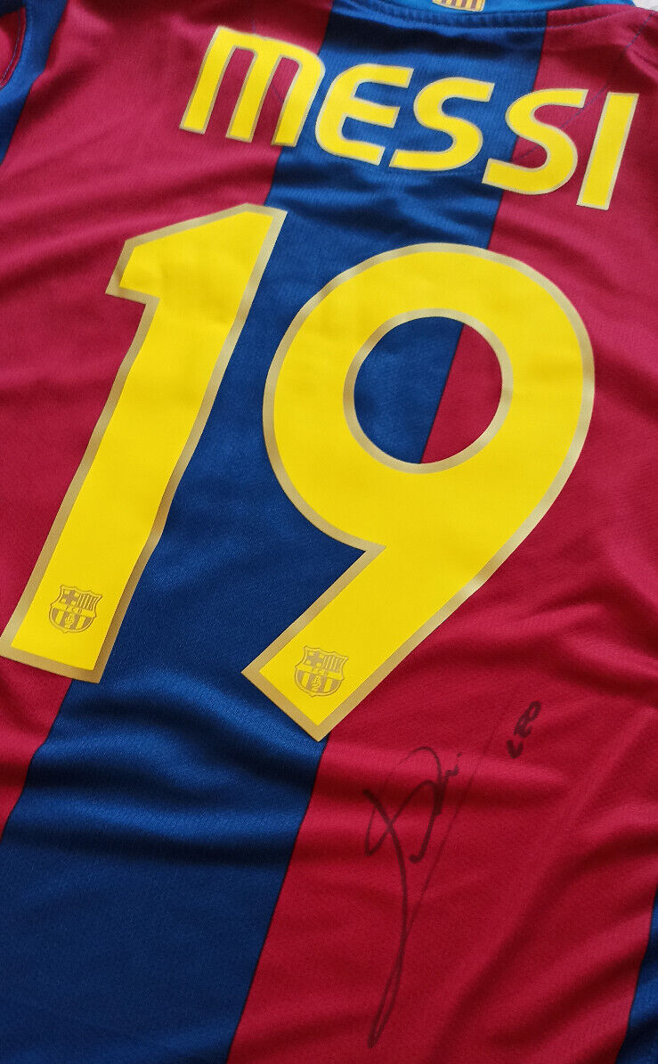 maglia Messi barcellona signed Barca NIKE 2007 2008 shirt camiseta Champions