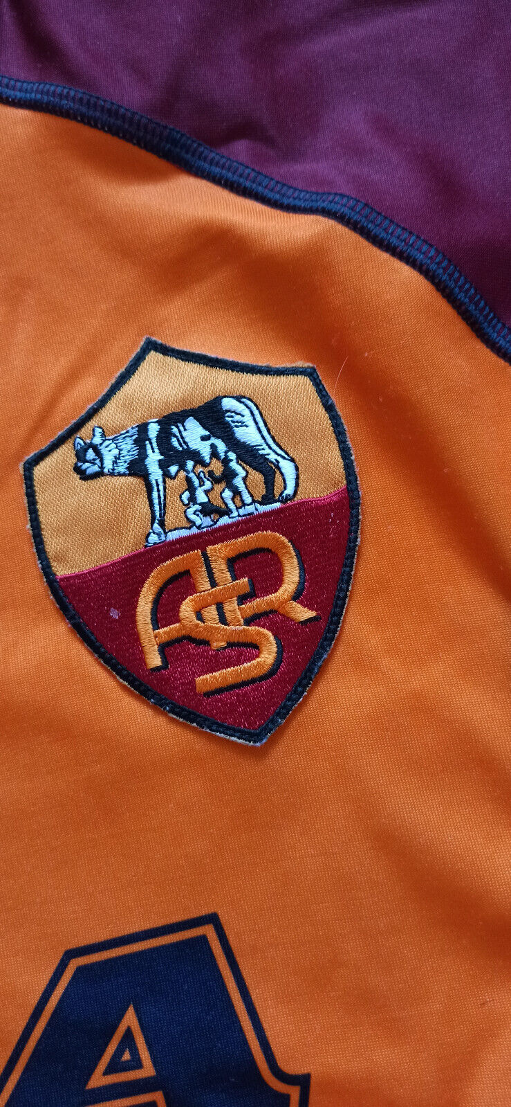 Maglia calcio Roma DELVECCHIO Champions League Kappa Scudetto vintage 2001-02 S