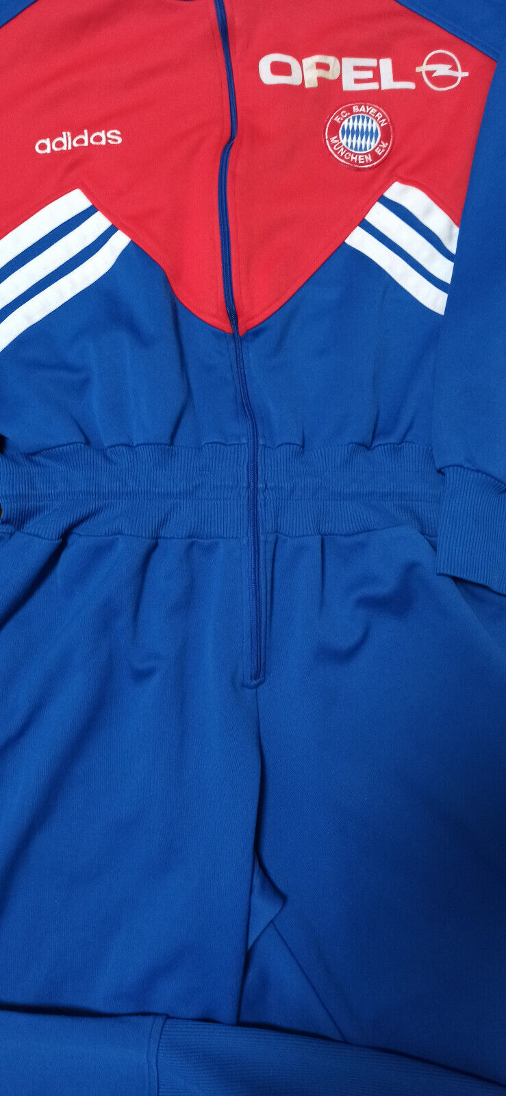 match worn bayern munchen adidas vintage full tracksuit training Opel 1992 d8 L