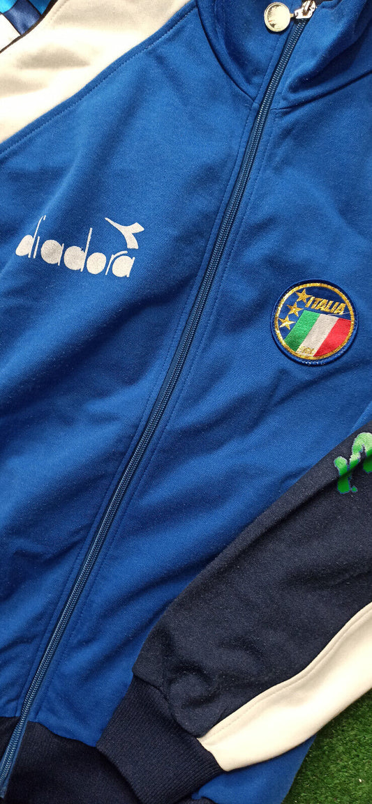 tuta giacca Italia 1990 World Cup felpa Diadora Baggio IP tracksuit track top XL